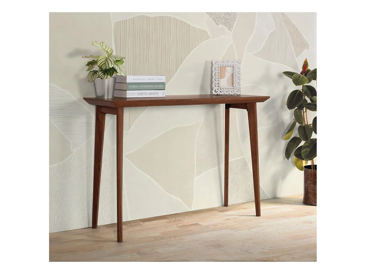 Console fabriquée artisanalement en bois de manguier