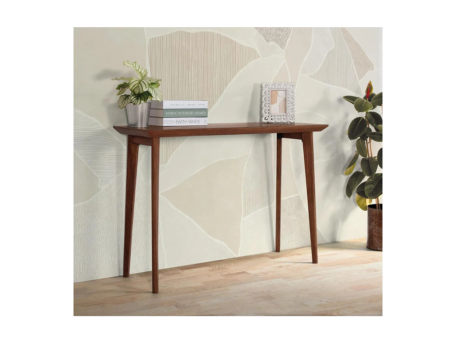 Console fabriquée artisanalement en bois de manguier