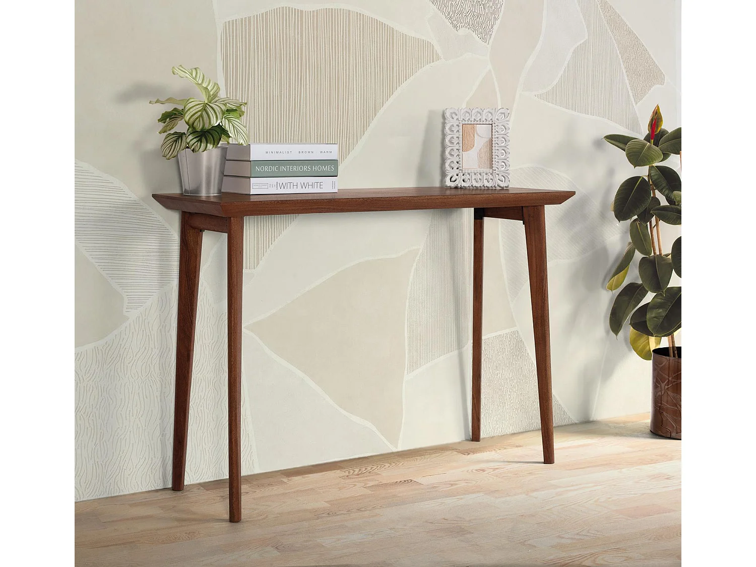 Console fabriquée artisanalement en bois de manguier