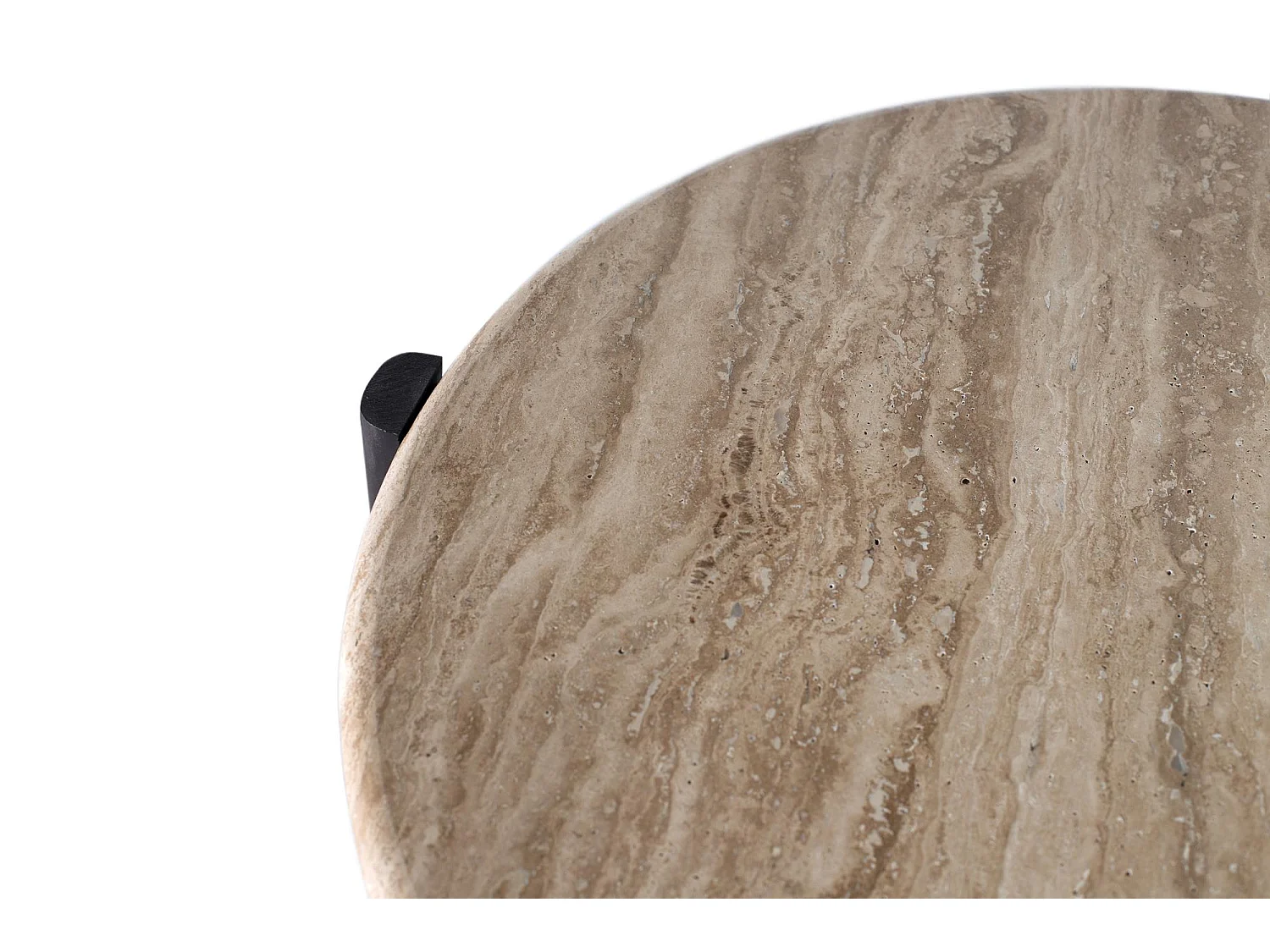 Table basse bois massif de manguier et plateau marbre