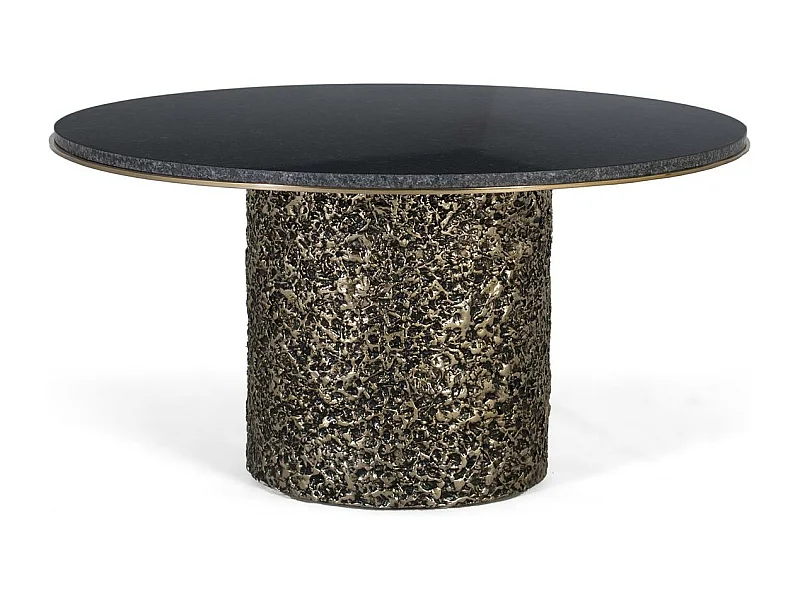 Table basse plateau marbre base métal élégance raffinée