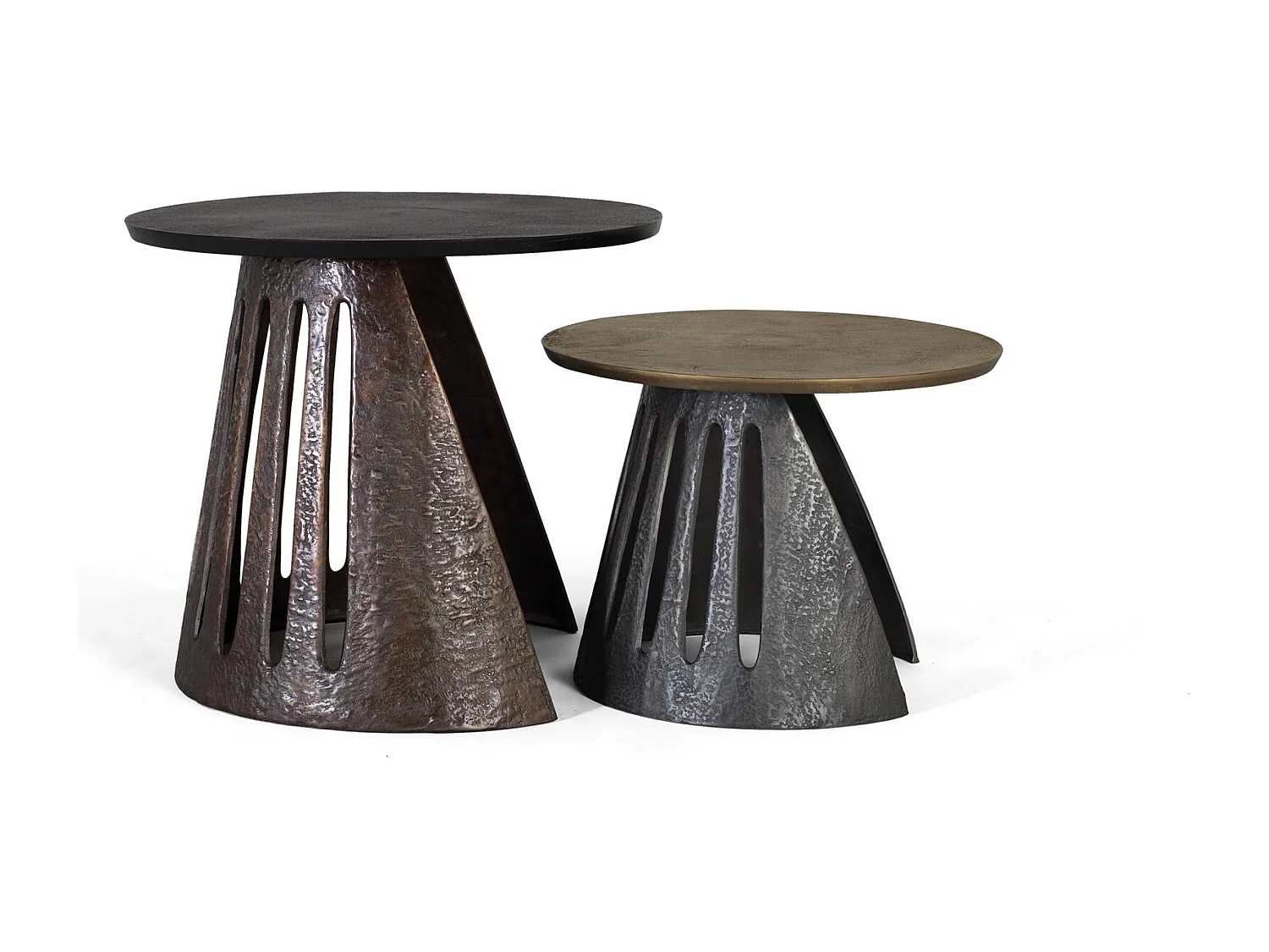 Zestaw 2 stołów aluminiowych