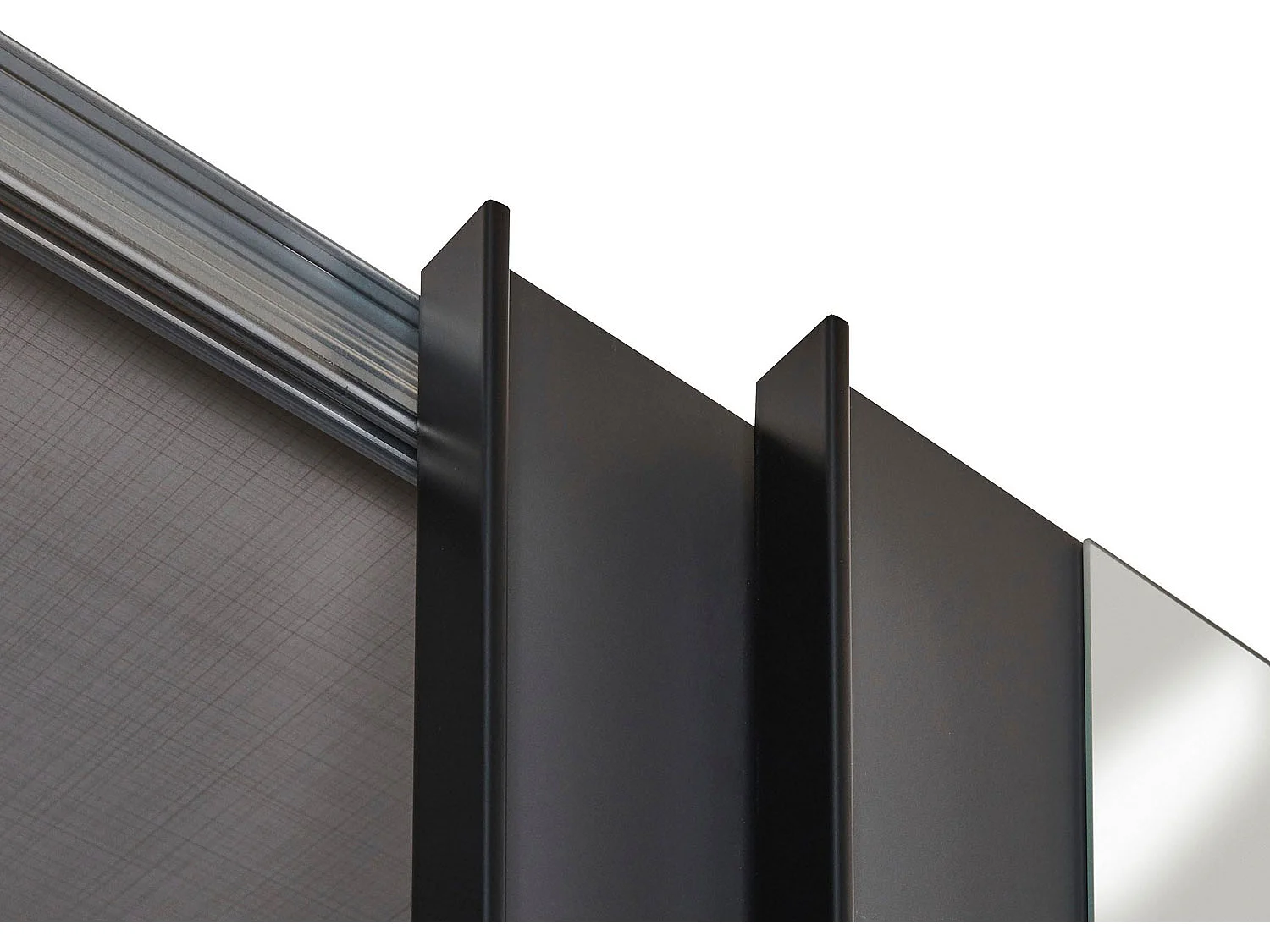 SCHWEBETÜRENSCHRANK Norderstedt Graphit / Glasgrau 360 / 64 / 236cm