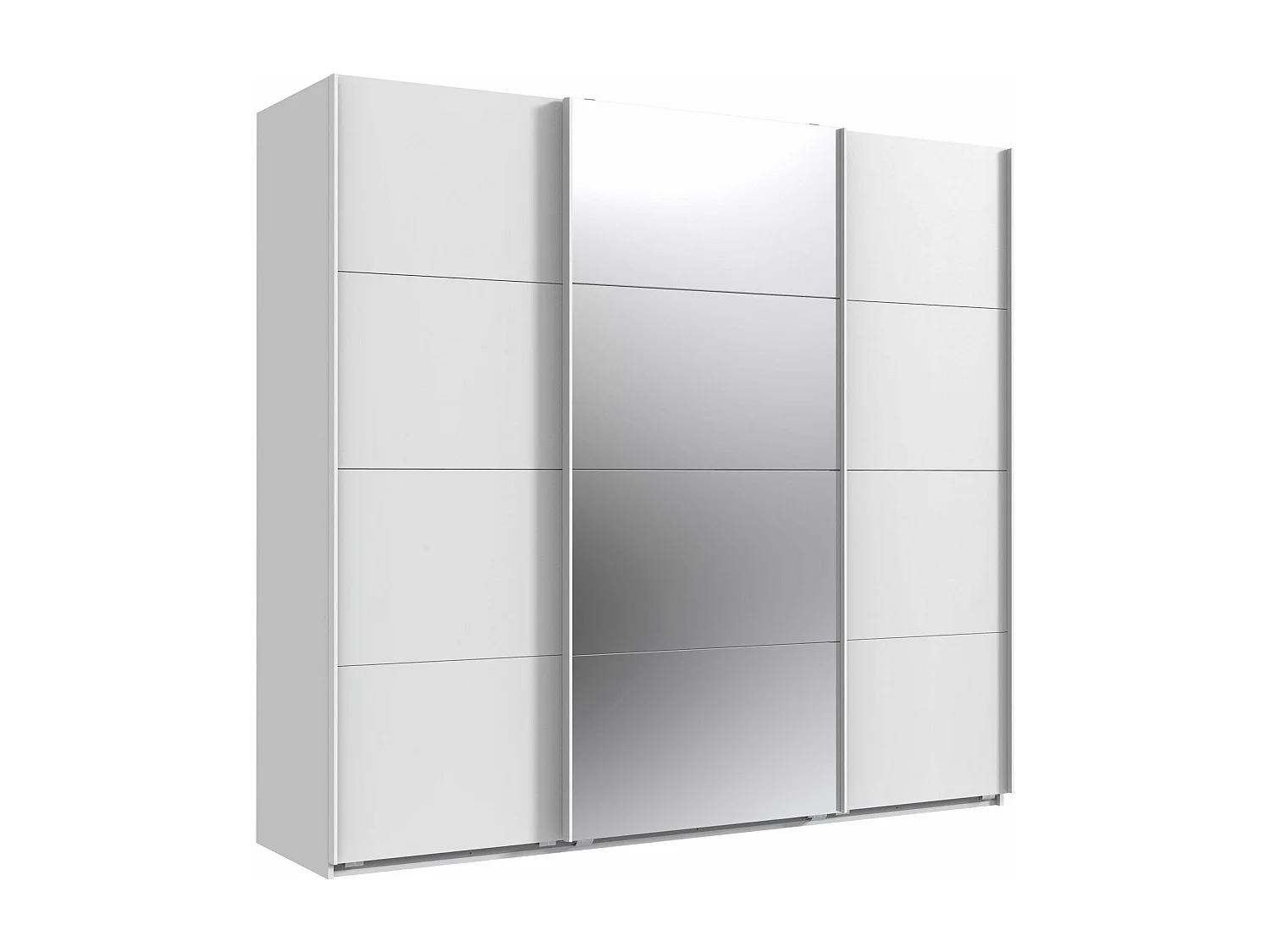 SCHWEBETÜRENSCHRANK Norderstedt Graphit / Spiegel 225 / 64 / 210cm