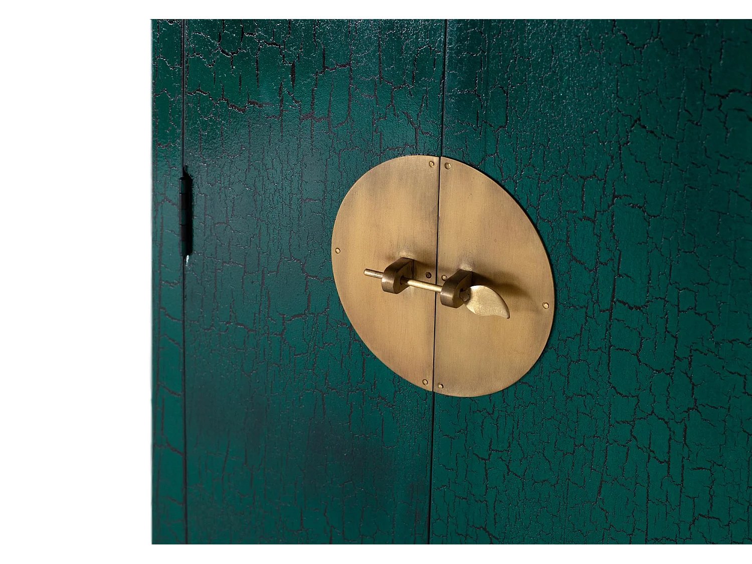 Armoire à 2 portes fabriquée à la main en bois de manguier