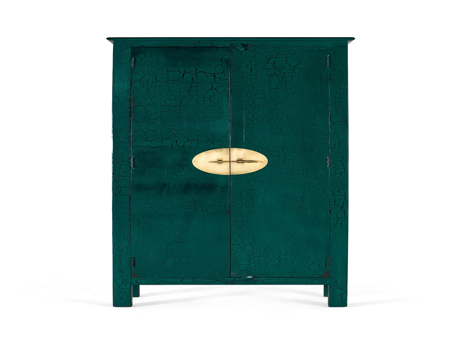 Armoire à 2 portes fabriquée à la main en bois de manguier