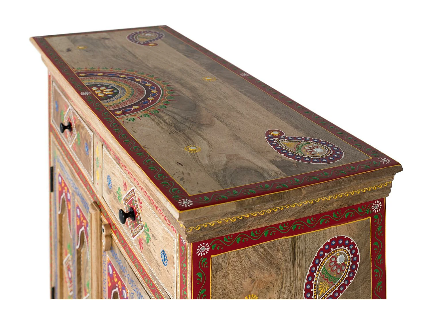 Credenza con 2 cassetti e 2 ante dipinte a mano