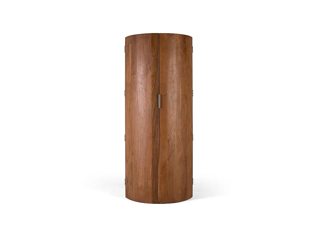 Meuble de bar en bois d'acacia 80 cm, style rustique moderne - 190 x 80 x 80 cm