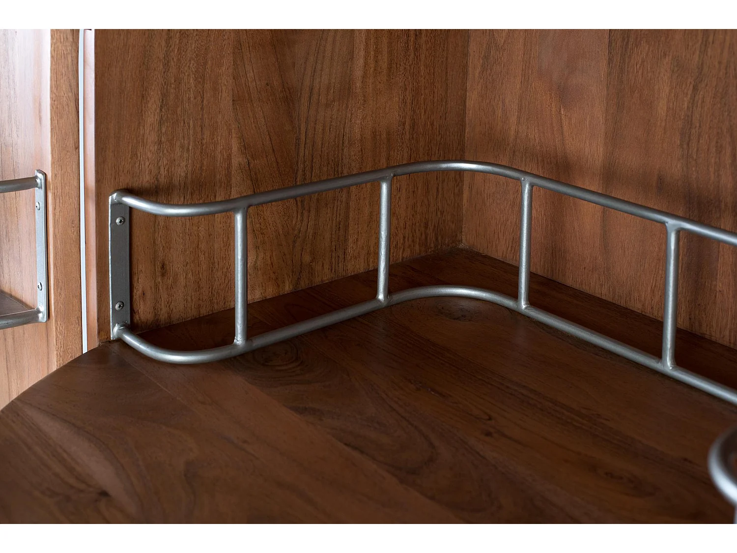 Meuble de bar en bois d'acacia 80 cm, style rustique moderne - 190 x 80 x 80 cm
