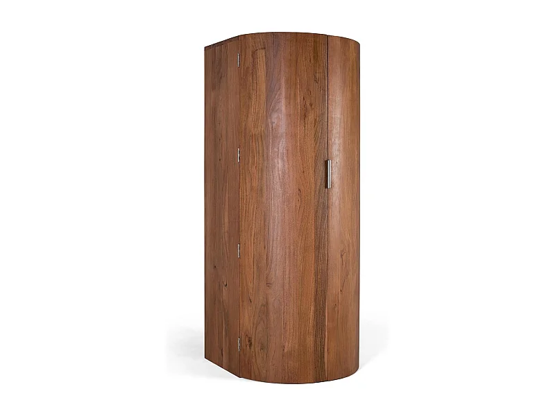 Meuble bar à 2 portes en bois d'acacia massif