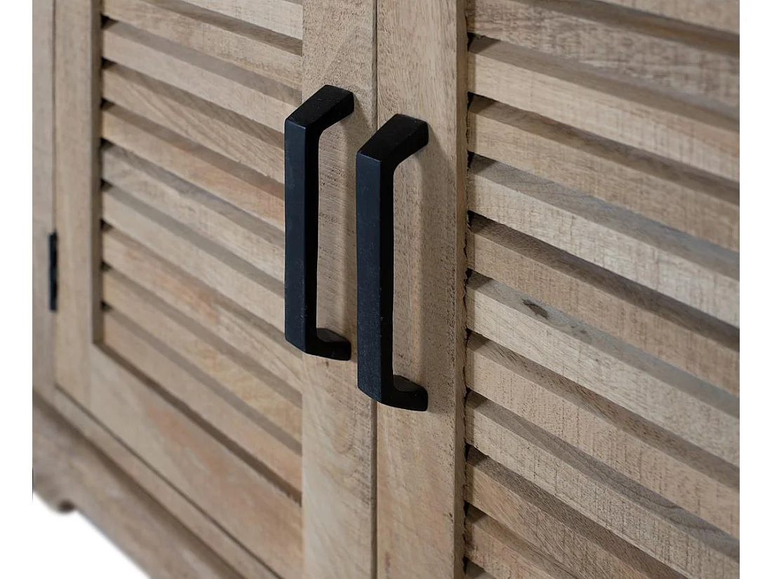 Handgeschnitztes Bücherregal aus natürlichem Mangoholz