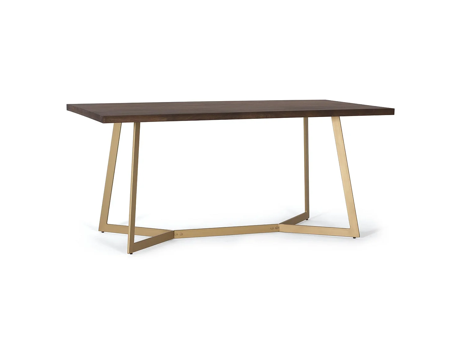 Tavolo da pranzo in legno massello di mango, stile rustico moderno, 200 cm - 76x200x100