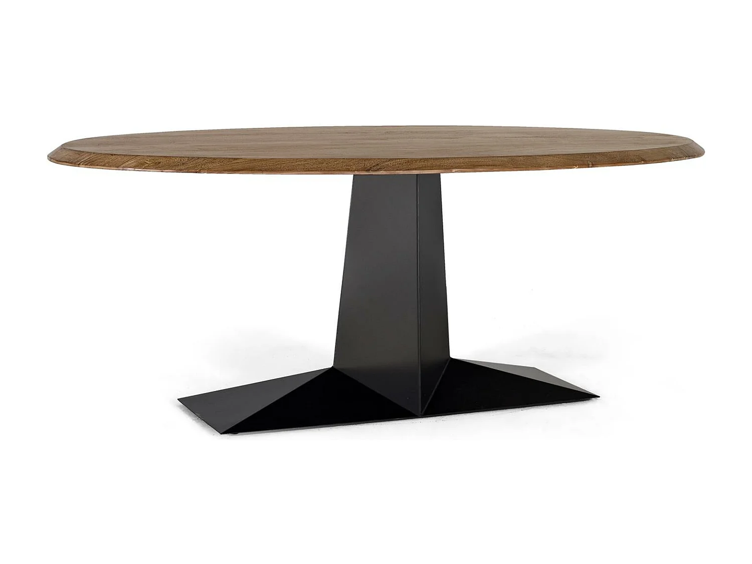 Table à manger bois d'acacia naturel et fer noir 200cm