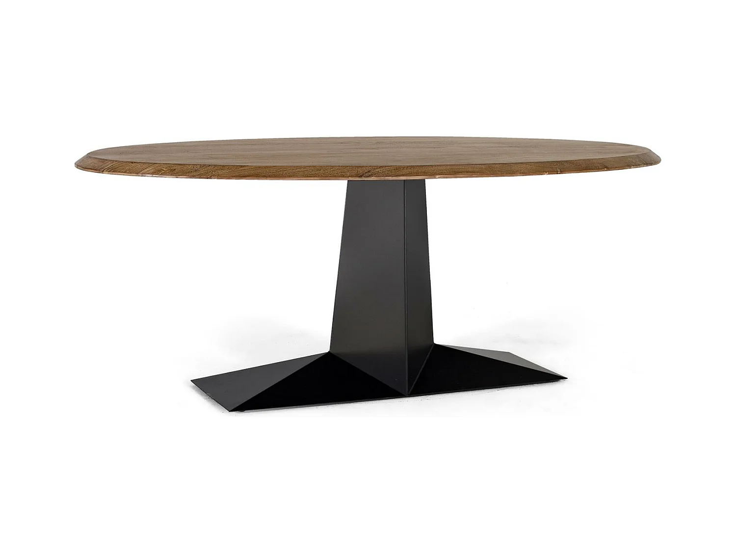 Esstisch aus natürlichem Akazienholz und schwarzem Eisen, 200 cm