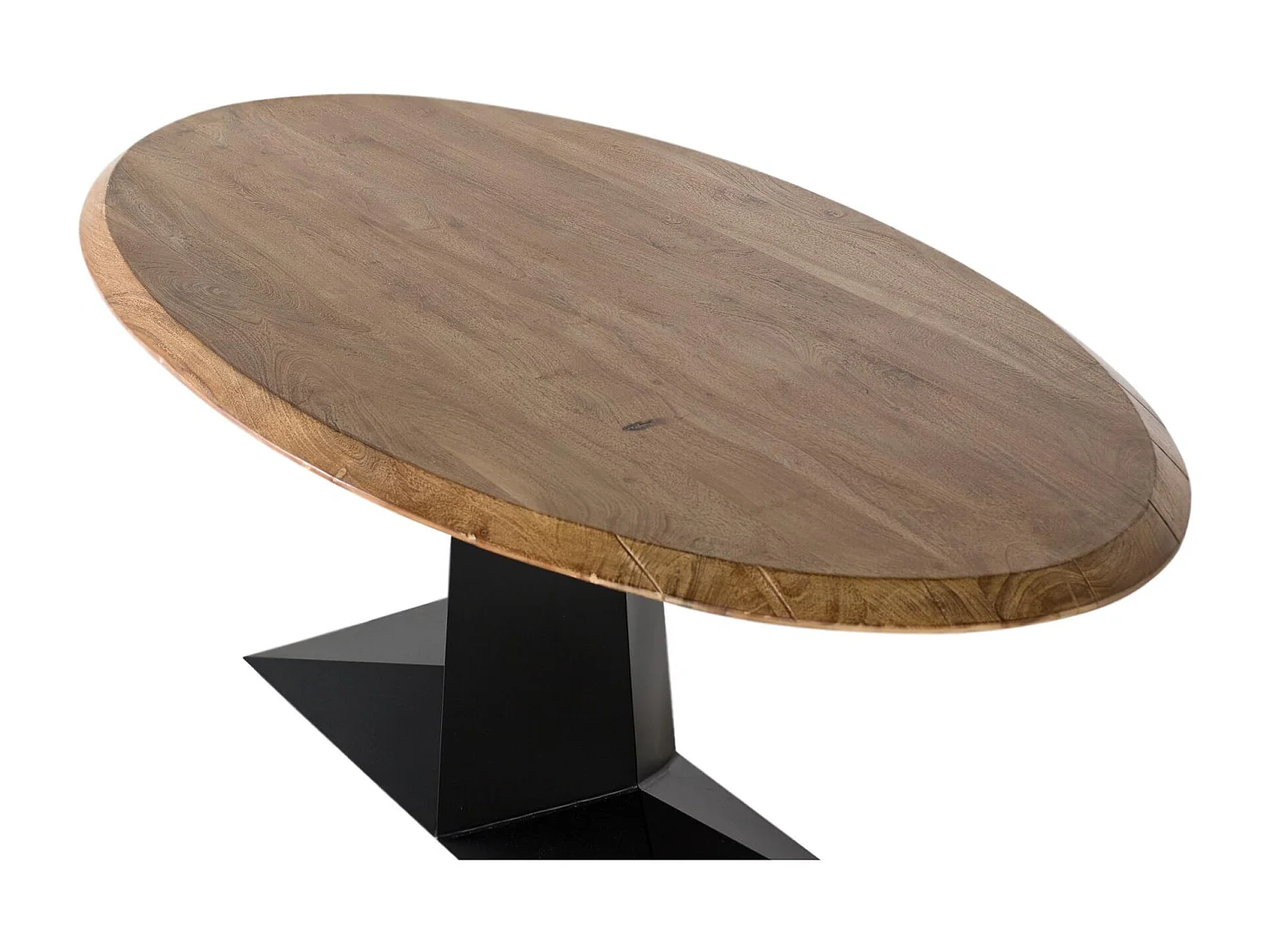 Table à manger bois d'acacia naturel et fer noir 200cm