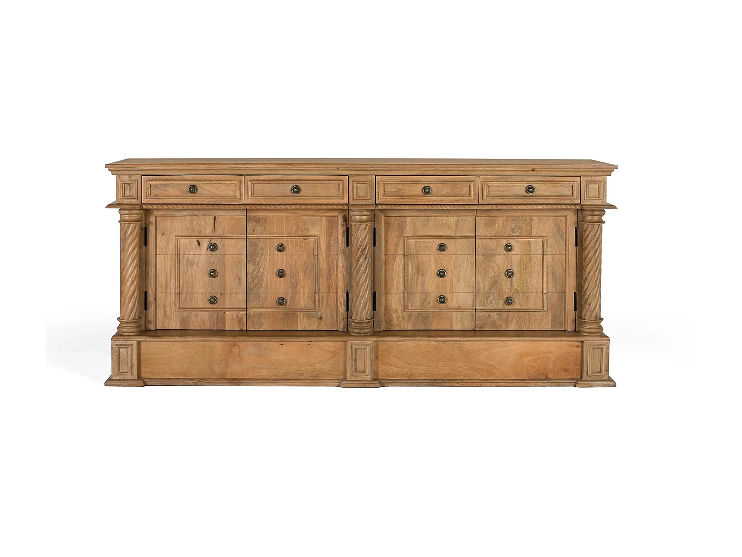 Buffet avec 4 tiroirs et 4 portes en bois de manguier