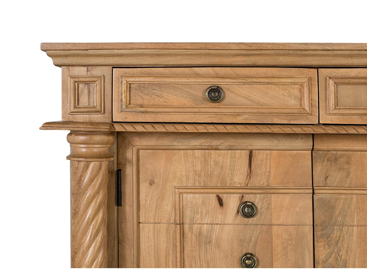 Buffet avec 4 tiroirs et 4 portes en bois de manguier