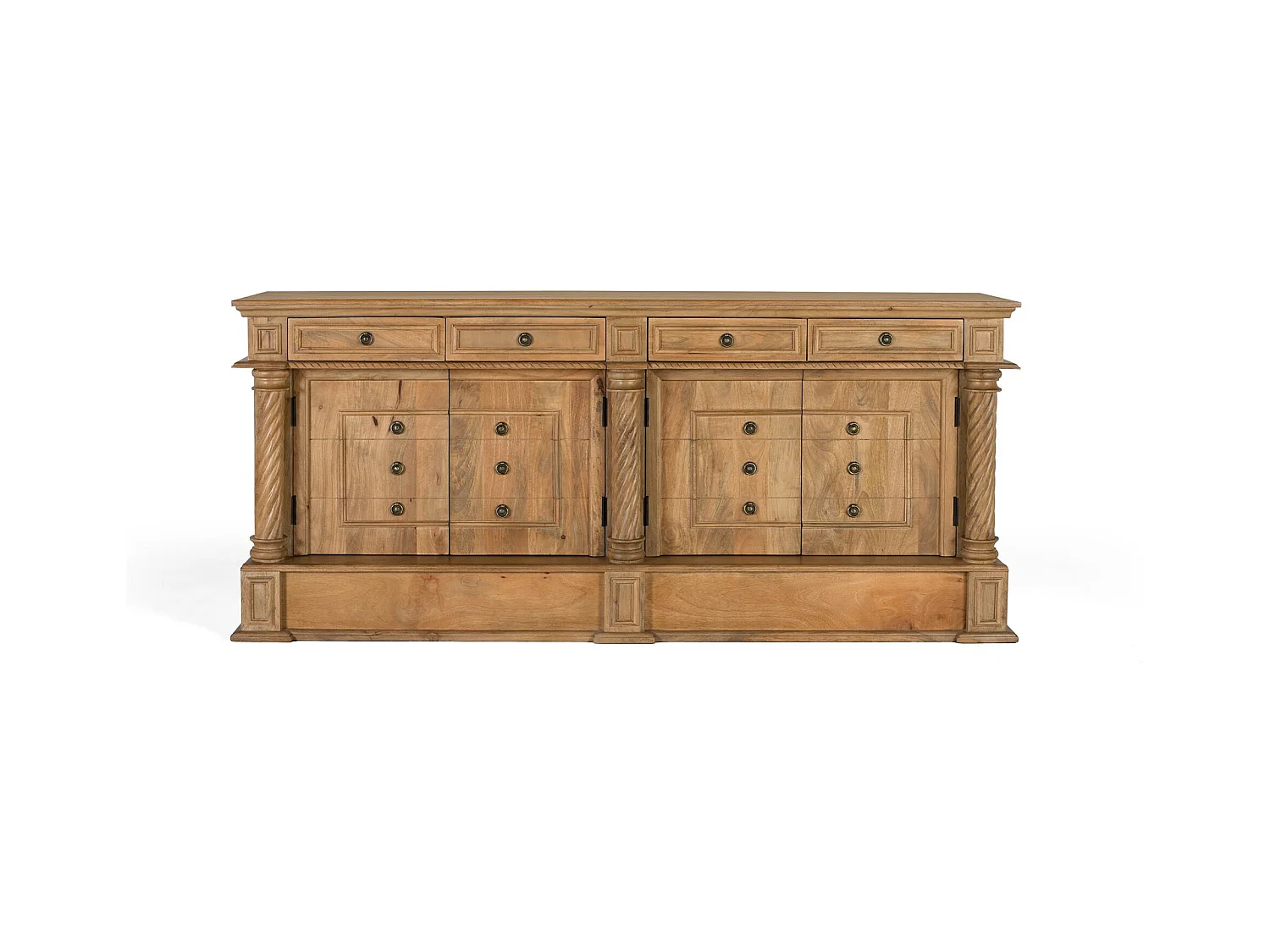 Buffet avec 4 tiroirs et 4 portes en bois de manguier