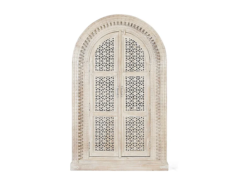 Schrank aus eingelegtem weißem Mangoholz