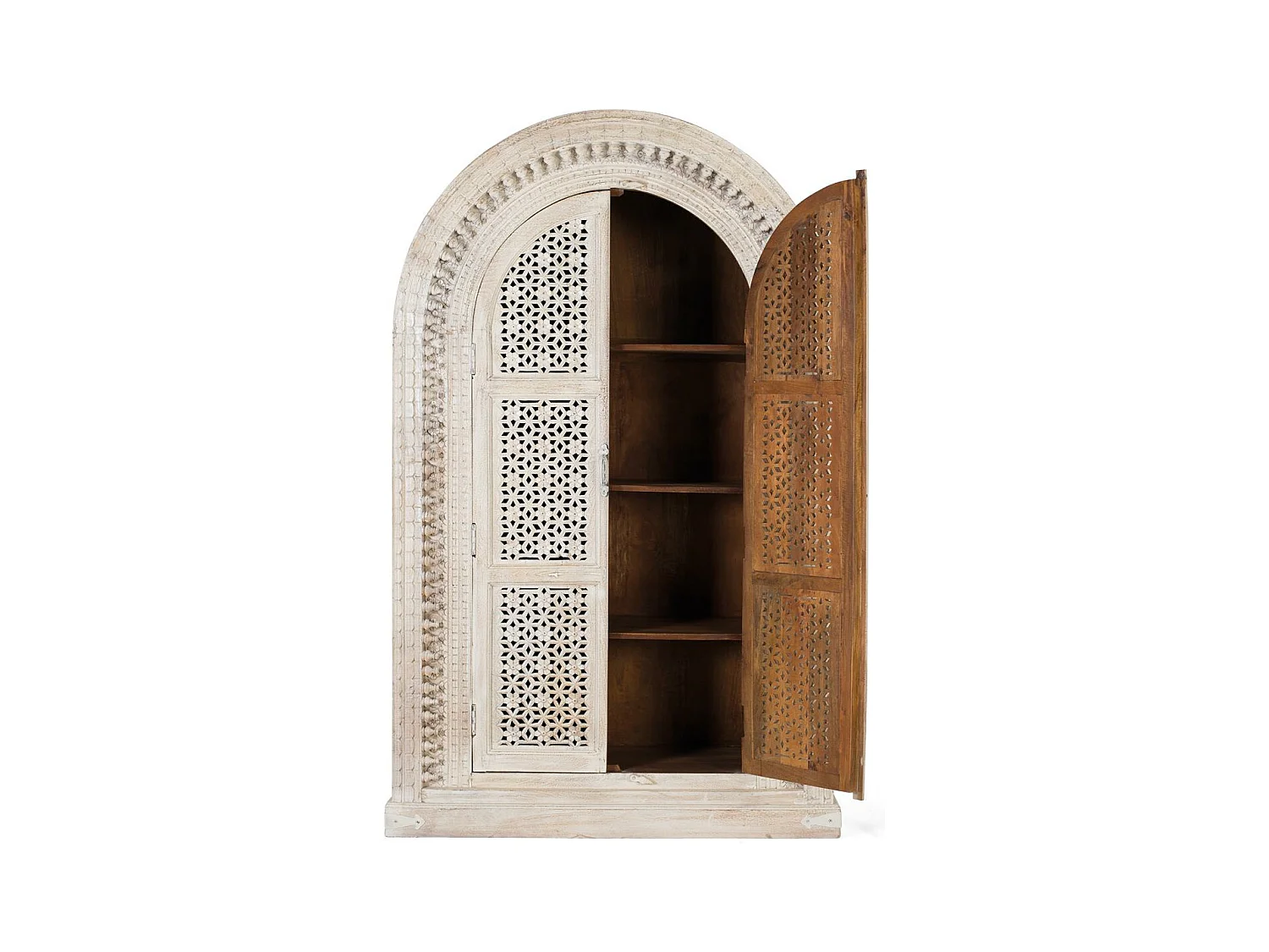 Schrank aus eingelegtem weißem Mangoholz