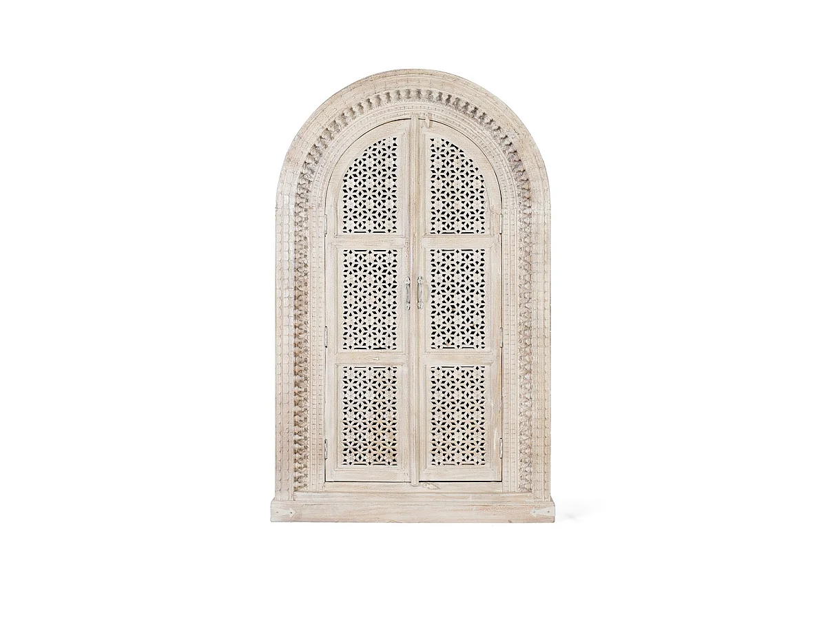 Armoire en bois de manguier 110 cm, style méditerranéen moderne - 180 x 110 x 40
