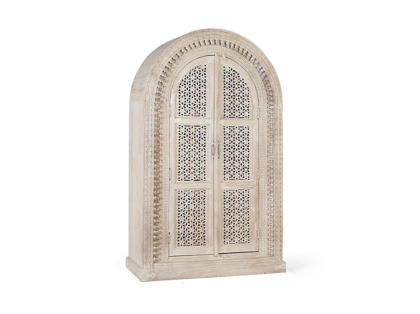 Armoire en bois de manguier 110 cm, style méditerranéen moderne - 180 x 110 x 40