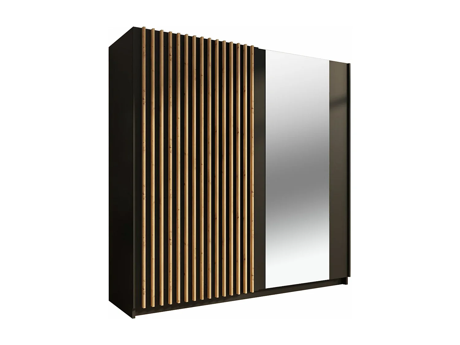 SCHWEBETÜRENSCHRANK Dalia schwarz - artisan eiche 200 / 63,5 / 198,5cm