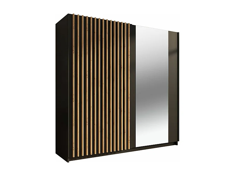 SCHWEBETÜRENSCHRANK Dalia schwarz - artisan eiche 200 / 63,5 / 198,5cm