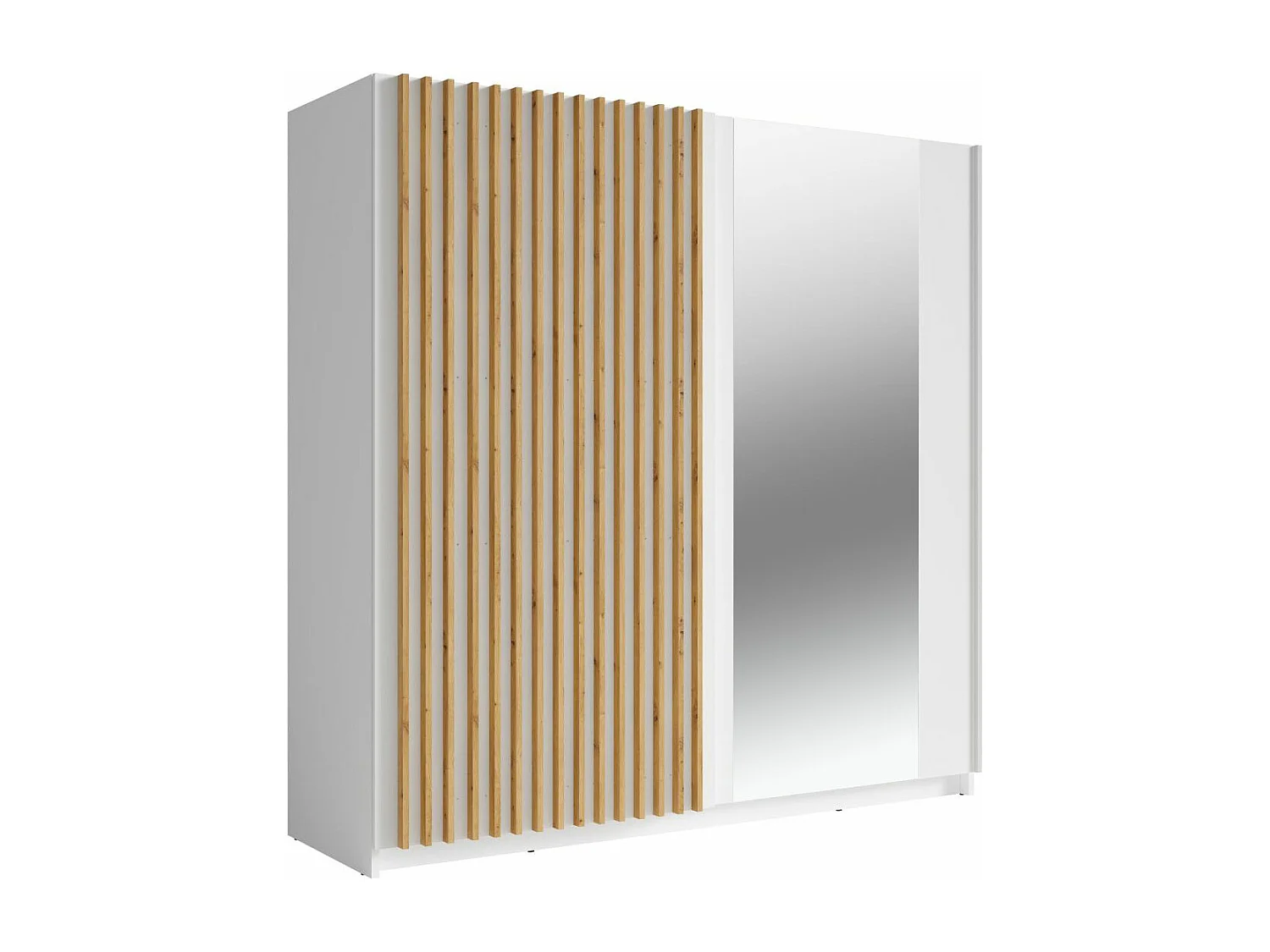 SCHWEBETÜRENSCHRANK Dalia weiß - artisan eiche 200 / 63,5 / 198,5cm