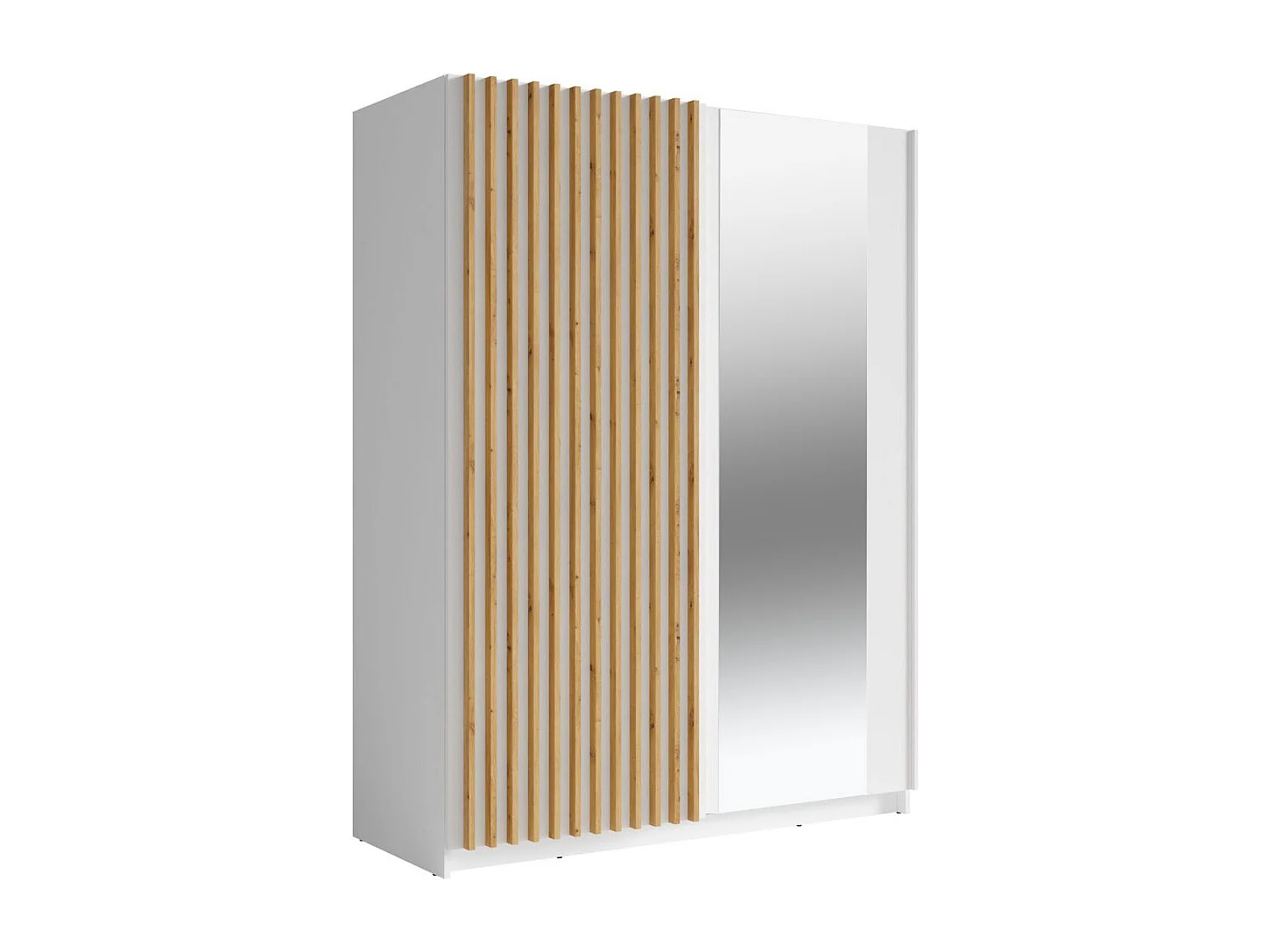 SCHWEBETÜRENSCHRANK Dalia weiß - artisan eiche 150 / 63,5 / 198,5cm