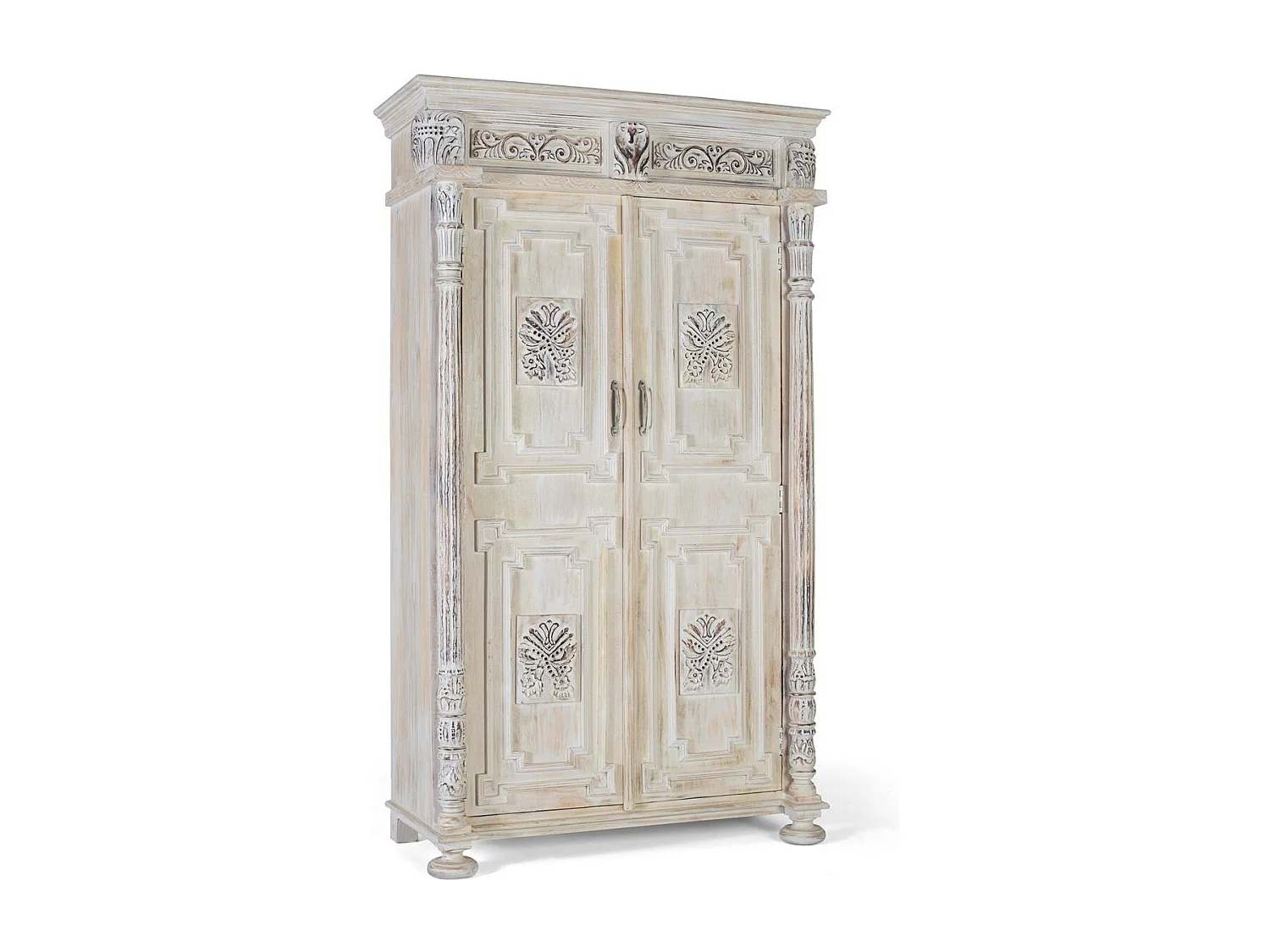 Armário manguier branco vieilli touche sofisticado