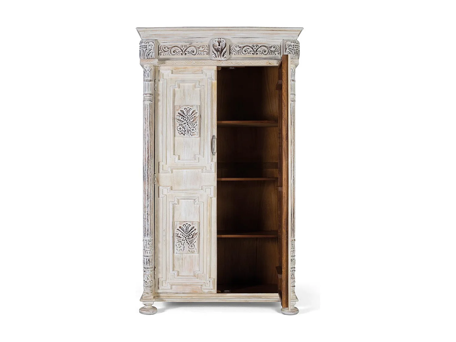 Armário manguier branco vieilli touche sofisticado