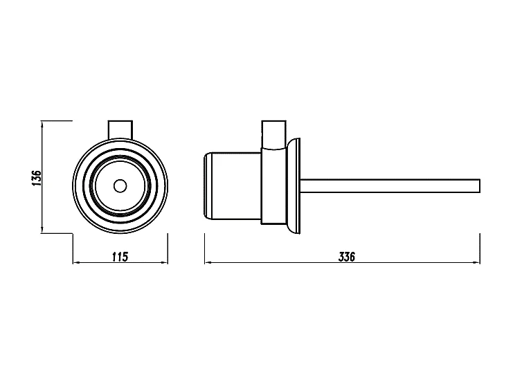 B.MOON Porte-balais en finition chrome