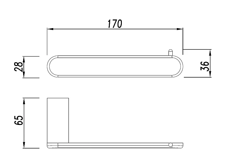 B-Moon Porte-rouleau, en finition chromée, en laiton,