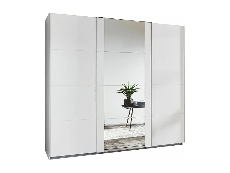 SCHWEBETÜRENSCHRANK Bern weiß 225 / 64 / 210cm