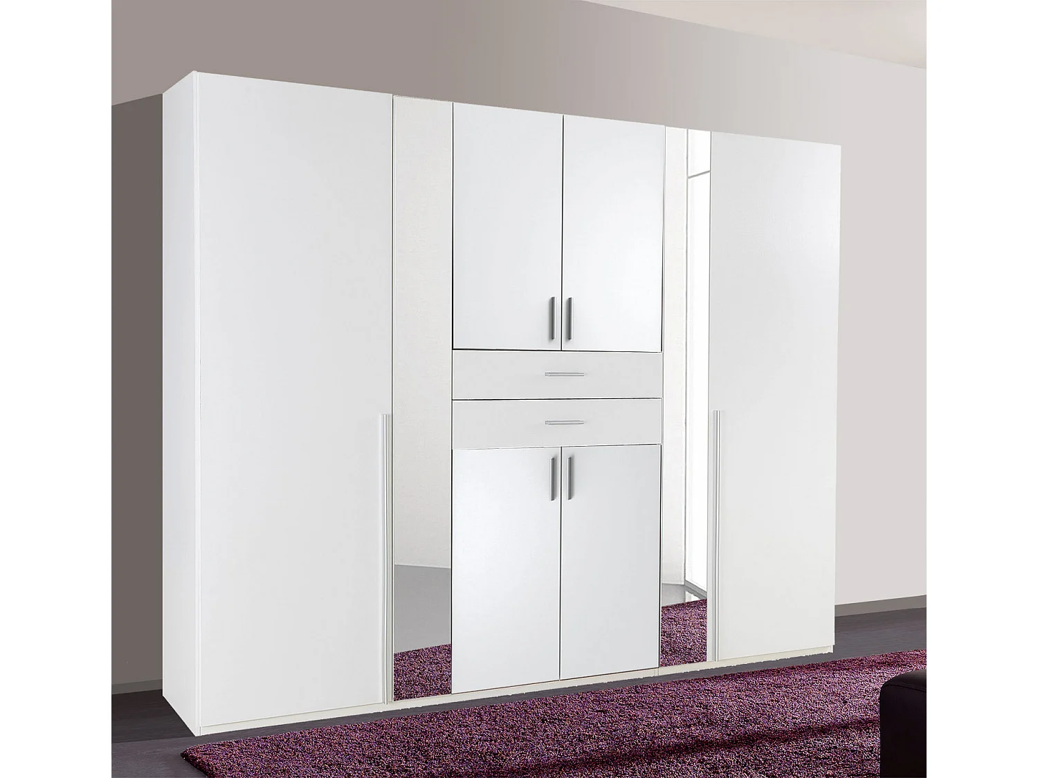KLEIDERSCHRANK Vanea weiß 270 / 58 / 208cm