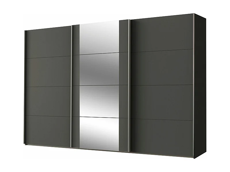 SCHWEBETÜRENSCHRANK Bern Weiß / Raw steel 270 / 64 / 210cm