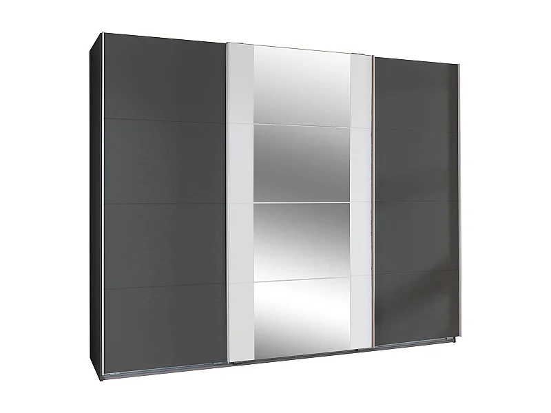 SCHWEBETÜRENSCHRANK Bern graphit / weiß 360/ 64 / 236cm