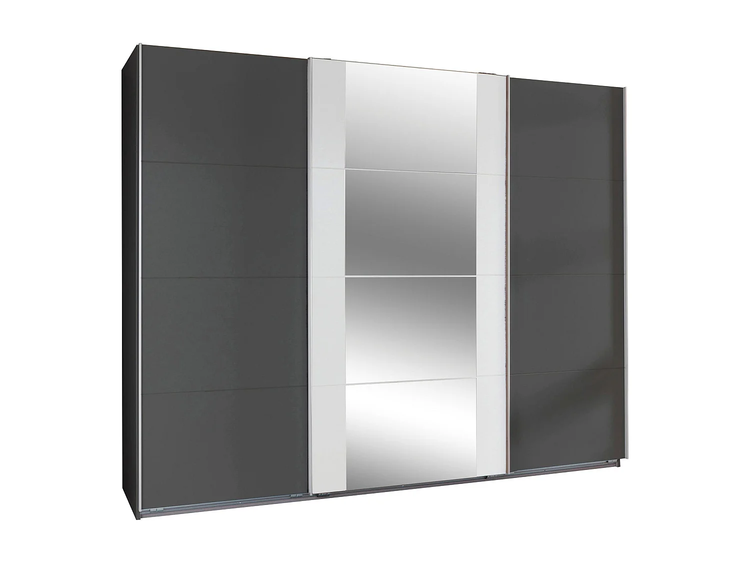 SCHWEBETÜRENSCHRANK Bern graphit / weiß 360/ 64 / 236cm