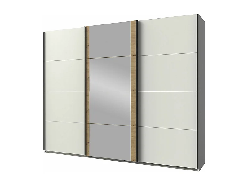 SCHWEBETÜRENSCHRANK Bern weiß / Eiche Artisan 225 / 64 / 210cm