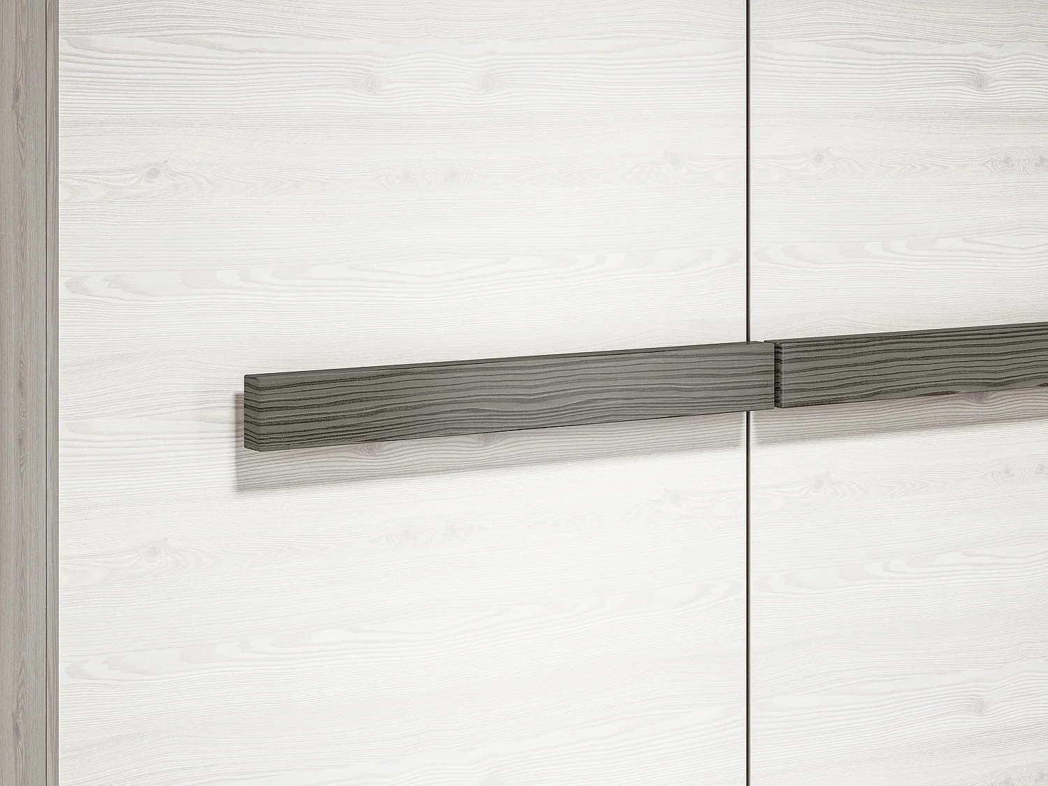 KLEIDERSCHRANK Blanco Pinie weiß / grau 92 / 65 / 202cm