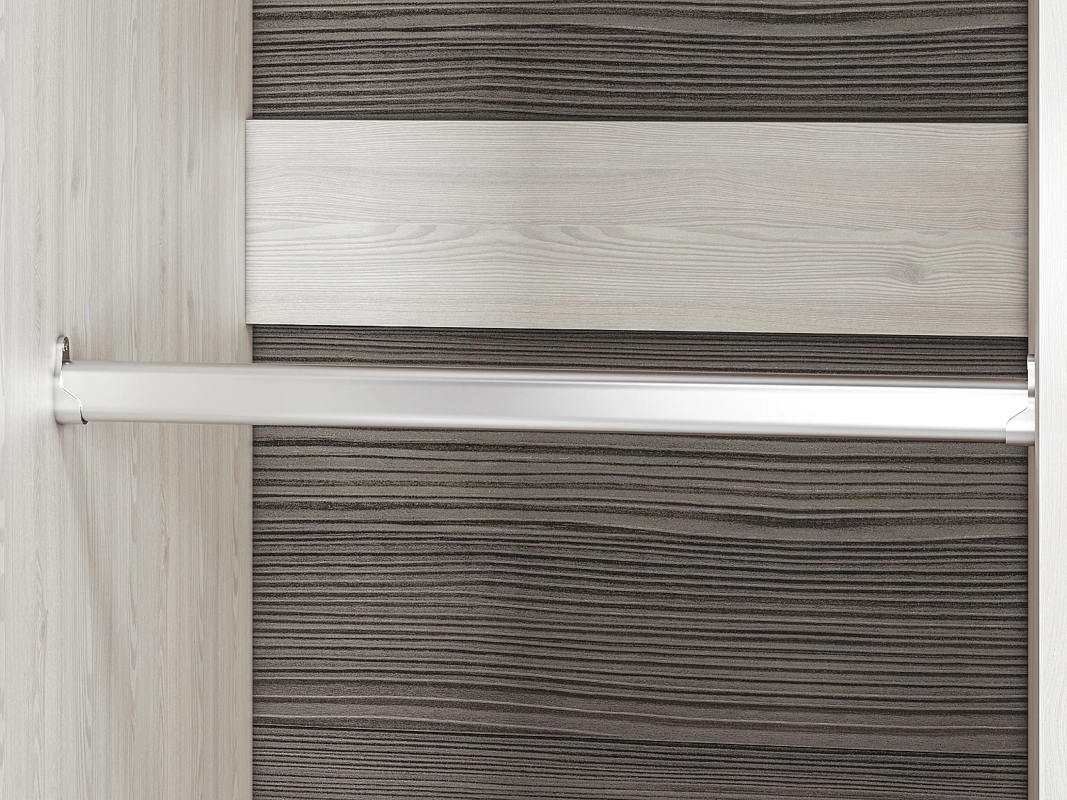 KLEIDERSCHRANK Blanco Pinie weiß / grau 92 / 65 / 202cm