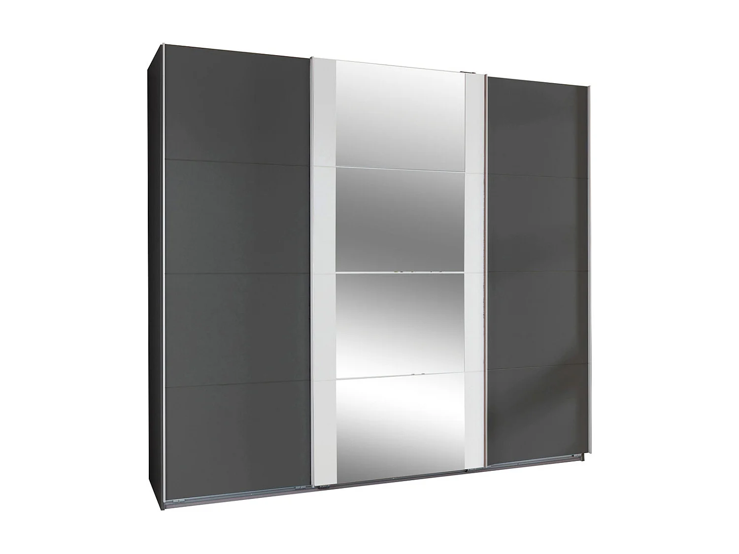 SCHWEBETÜRENSCHRANK Bern graphit / weiß 225 / 64 / 210cm