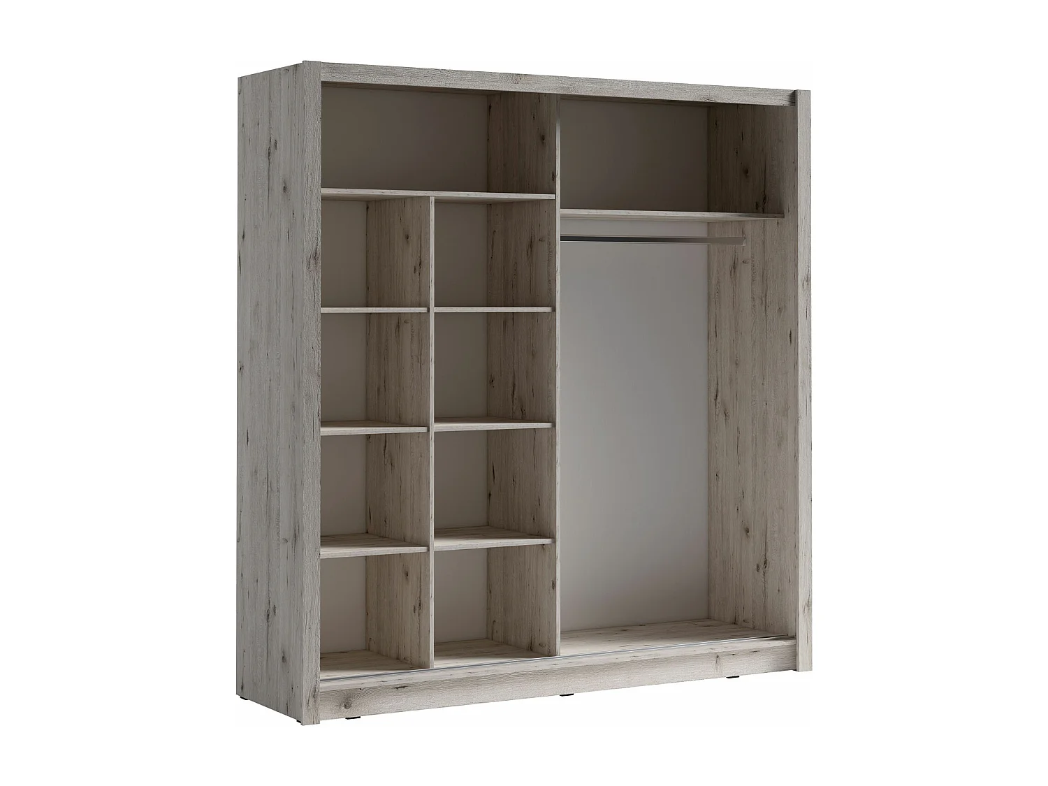 SCHIEBETÜRENSCHRANK Bora wellington eiche 205 / 61,6 / 215cm