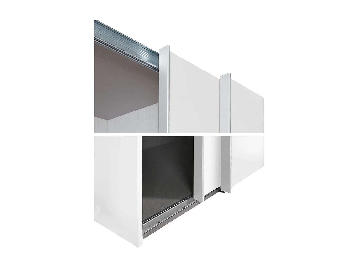 SCHWEBETÜRENSCHRANK Barmbek Weiß 225 / 64 / 208cm