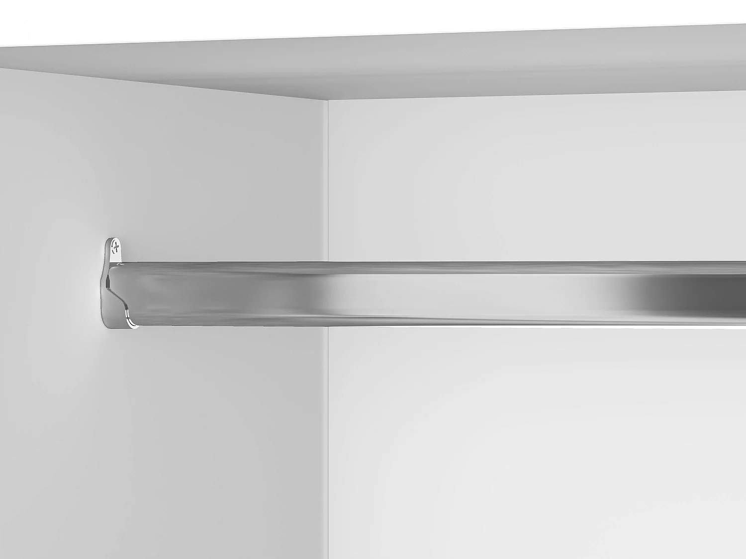 KLEIDERSCHRANK Glamour weiß / weiß hochglanz 90 / 51 / 190cm