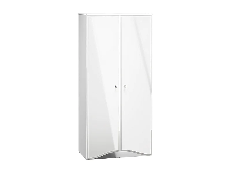 KLEIDERSCHRANK Glamour weiß / weiß hochglanz 90 / 51 / 190cm