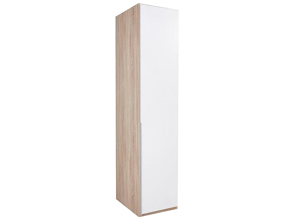 KLEIDERSCHRANK New York weiß / eiche sägerua 45 / 58 / 208cm