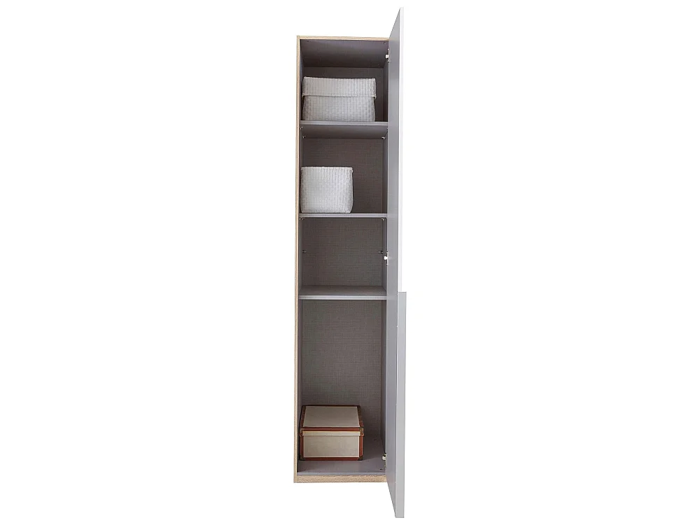 KLEIDERSCHRANK New York weiß / eiche sägerua 45 / 58 / 208cm