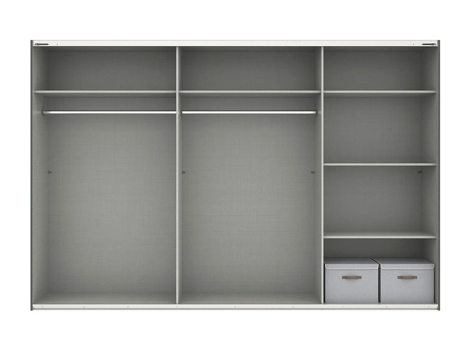 SCHWEBETÜRENSCHRANK Barmbek Weiß / Graphit 270 / 64 / 236cm